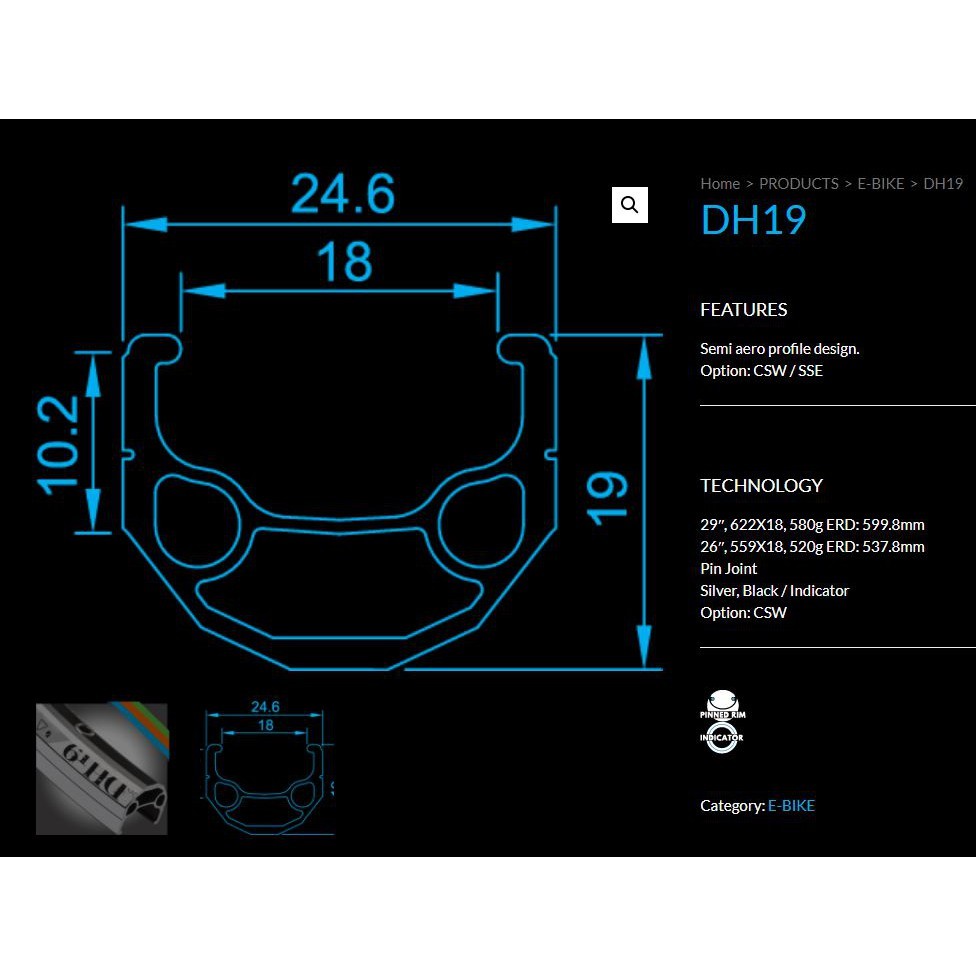 ขอบล้องานหนัก-v-เบรค-alexrims-dh-19-ล้อ-26-และ-700c