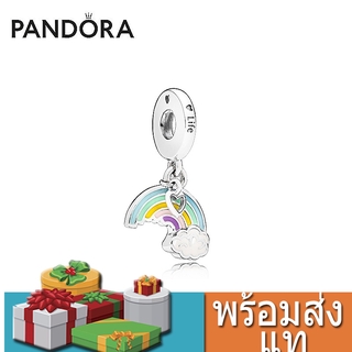 ส่งฟรี PANDORA Charm Rainbow String Love Is Lovely Simple Bracelet Fashion สร้อยข้อมือ เครื่องประดับ พร้อมส่ง แท