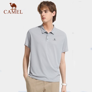 Camel เสื้อโปโล แขนสั้น ลําลอง ระบายอากาศ แบบแห้งเร็ว สําหรับผู้ชาย และผู้หญิง