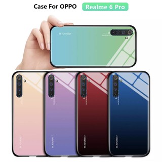 Case Realme6pro เคสเรียวมี่ เคสกระจก เคสเงาไล่สี ขอบนิ่ม TPU CASE เคสกระจกไล่สี สินค้าใหม่ เคส Realme6pro