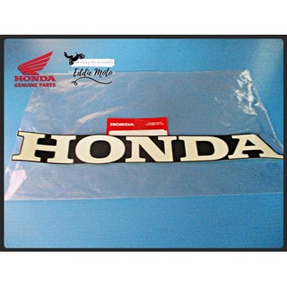 STICKER "GENUINE PARTS" "WHITE" &amp; "BLACK" (280 mm.) for HONDA // สติ๊กเกอร์ HONDA แท้ สีขาวบนพื้นดำ ขนาด 280 mm.