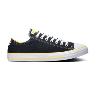 Converse รองเท้าผ้าใบ Chuck Taylor All Star Logo Stacked Ox | Black/Amarillo/White ( 167175CS0BK )