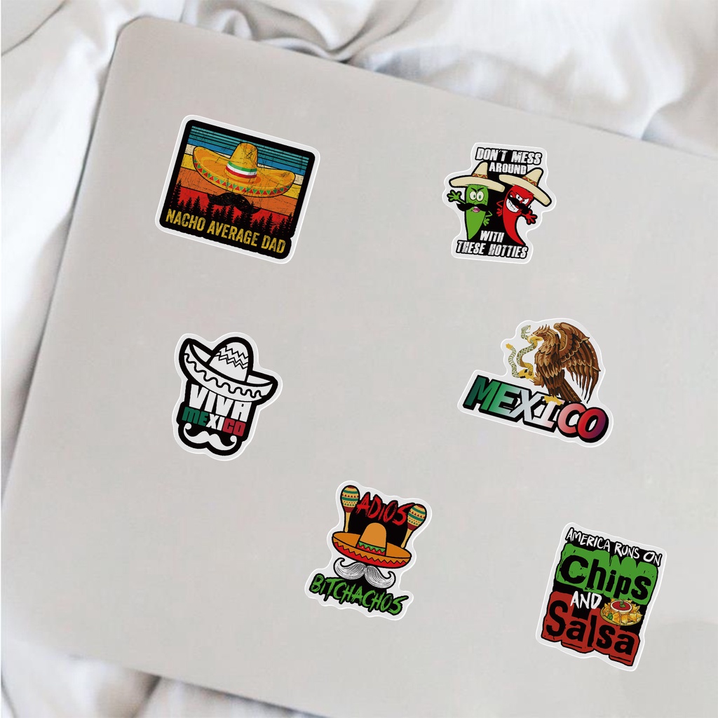 พร้อมส่ง-เม็กซิโก-กลางแจ้ง-camping-mexico-50แผ่น-กันน้ำ-สติ๊กเกอร์-ใช้ซ้ำได้-football-โทรศัพท์มือถือ-sticker