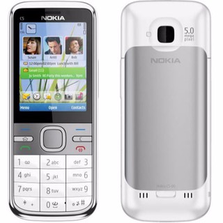 โทรศัพท์มือถือโนเกียปุ่มกด NOKIA  C5 ( สีขาว ) 3G/4G  รุ่นใหม่2020 รองรับภาษาไทย