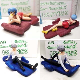 (แท้/มือ2ไม่มีกล่อง) SEGA  Neon Genesis Evangelion Ayanami Rei ,nagisa kaworu LAY DOWN ON BED Action Figure