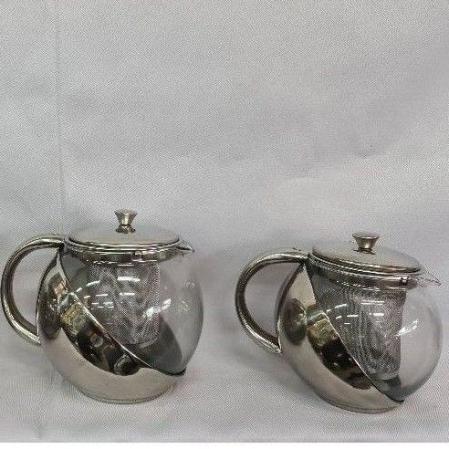 กาชงน้ำชาแก้วครอบด้วย-สแตนเลส-กาน้ำชามีใส้กรองพร้อมจัดส่ง