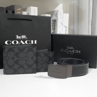 พร้อมส่งเซ็ตสุดคุ้ม! เซ็ตกระเป๋าสตางค์+เข็มขัด แบรนด์ดังอย่าง COACH - new arrival