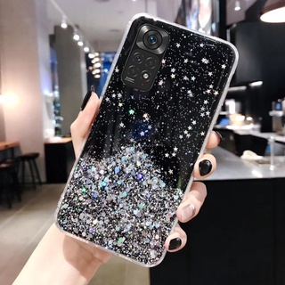 2022 New เคส Xiaomi Redmi Note 11 4G 11s Note11 Pro 5G Global Version Fashion TPU Simple Soft Case Bling Transparent Starry Sky Cover เคสโทรศัพท์ Note11Pro