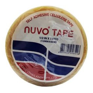 เทปใสกาวยาง เนื้อฟิล์มเซลลูโลส NUVO Tape