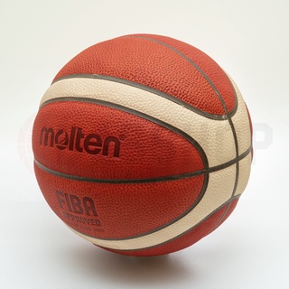 ภาพขนาดย่อของภาพหน้าปกสินค้าลูกบาสเกตบอล Molten B7G5000 Size7 official game ball หนังแท้ มี มอก. Authentic100% (%) จากร้าน basshopthailand. บน Shopee