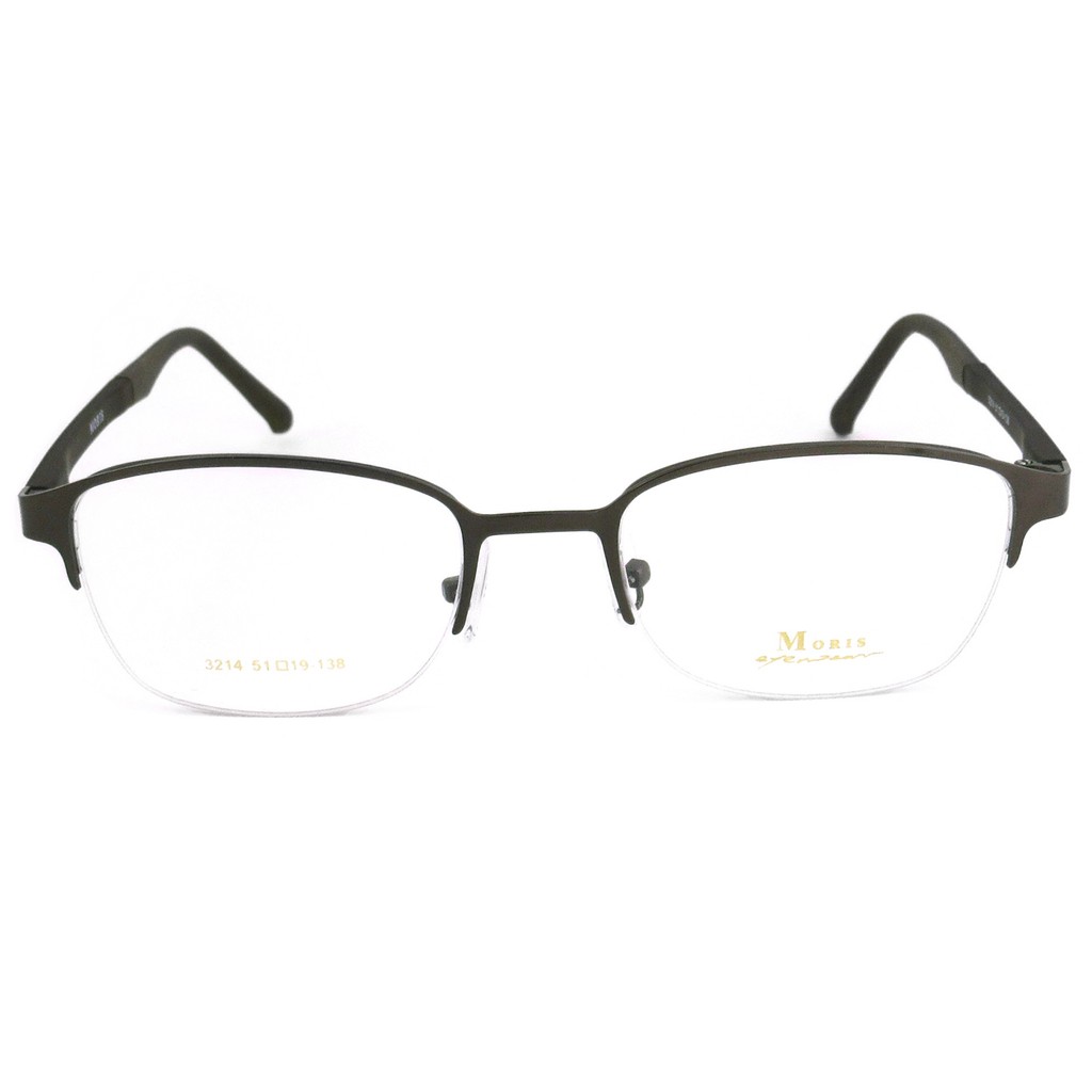 moris-แว่นตา-รุ่น-3214-c-4-สีน้ำตาล-กรอบเซาะร่อง-ขาข้อต่อ-วัสดุ-สแตนเลส-สตีล-สำหรับตัดเลนส์-กรอบแว่นตา-eyeglasses