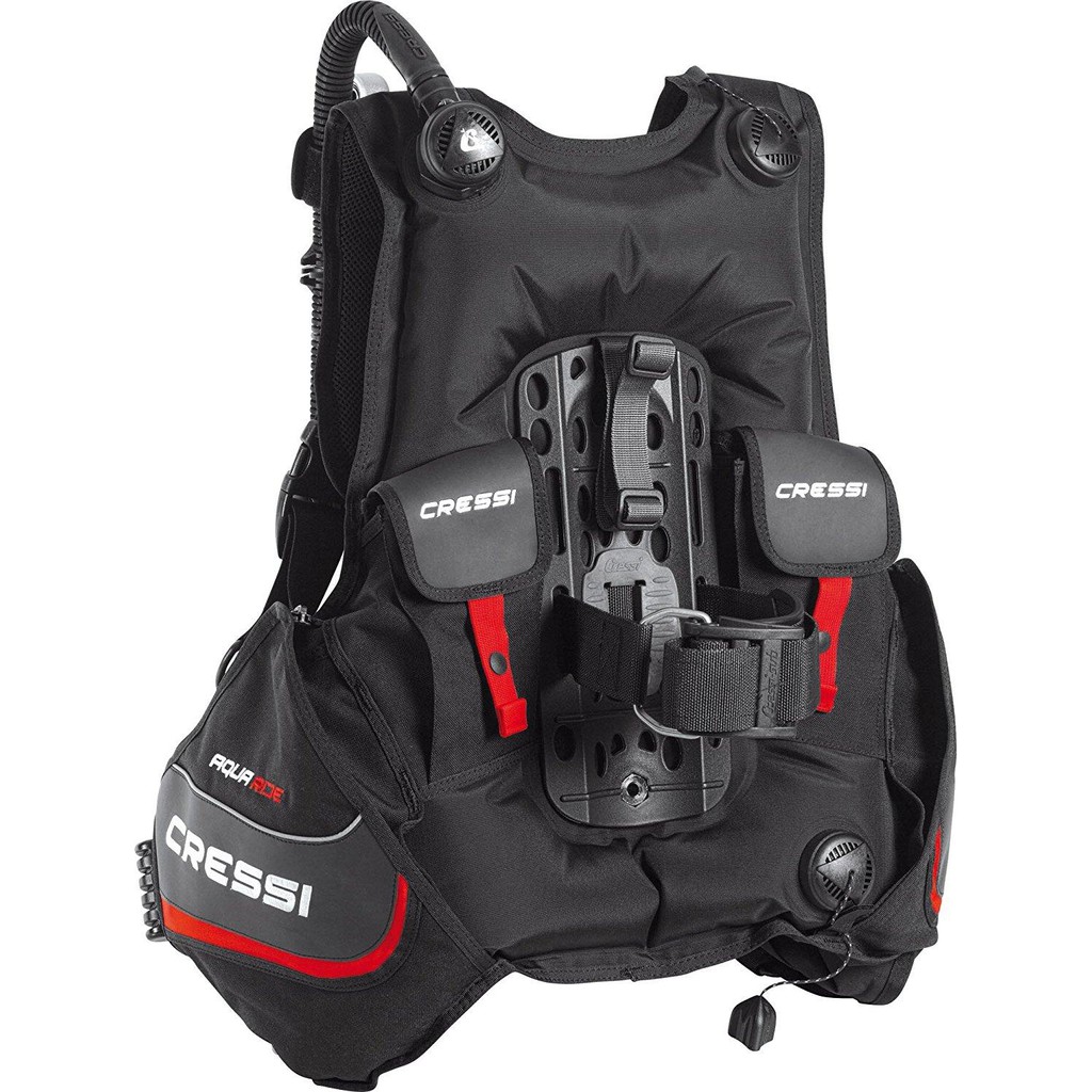 cressi-aquaride-bcd-black-red-บีซีดี-ชุดเก็บอุปกรณ์ของนักดำน้ำ-อุปกรณ์ดำน้ำ