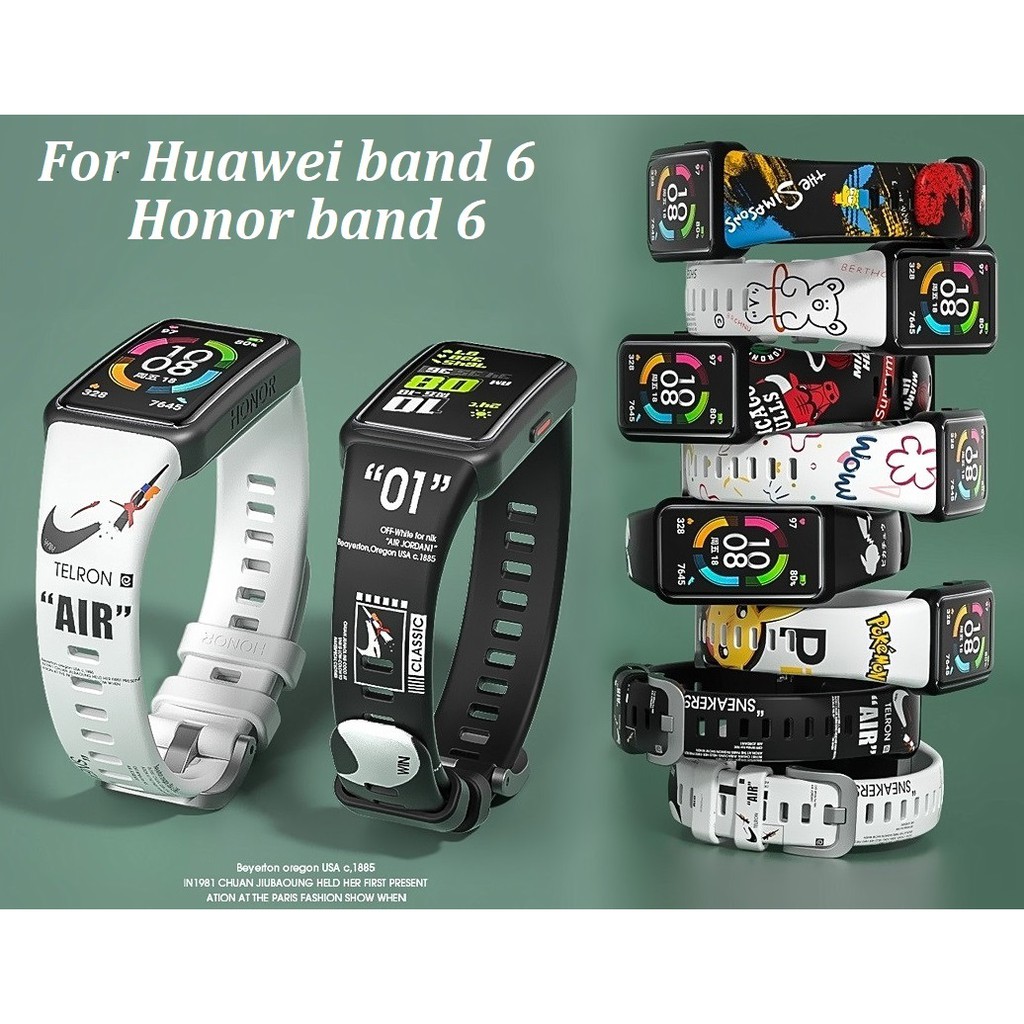 ภาพหน้าปกสินค้าฮิต สาย huawei band 6 สายนาฬิกา Hawei band 6 pro , Honor band 6 สาย ทันสมัย ซิลิโคนอ่อน กีฬา สาย huawei band 6 Strap Silicone Watchband / สายนาฬิกา uawei band 6 สาย อุปกรณ์เสริมสมาร์ทวอทช์ คุณภาพดี ราคาถูก ใช้ดี ใช้