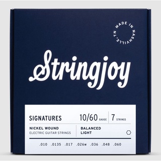 Stringjoy Signatures สายกีตาร์ไฟฟ้า 7 สาย เบอร์ 10 - 60 (7 string set) **US Made**