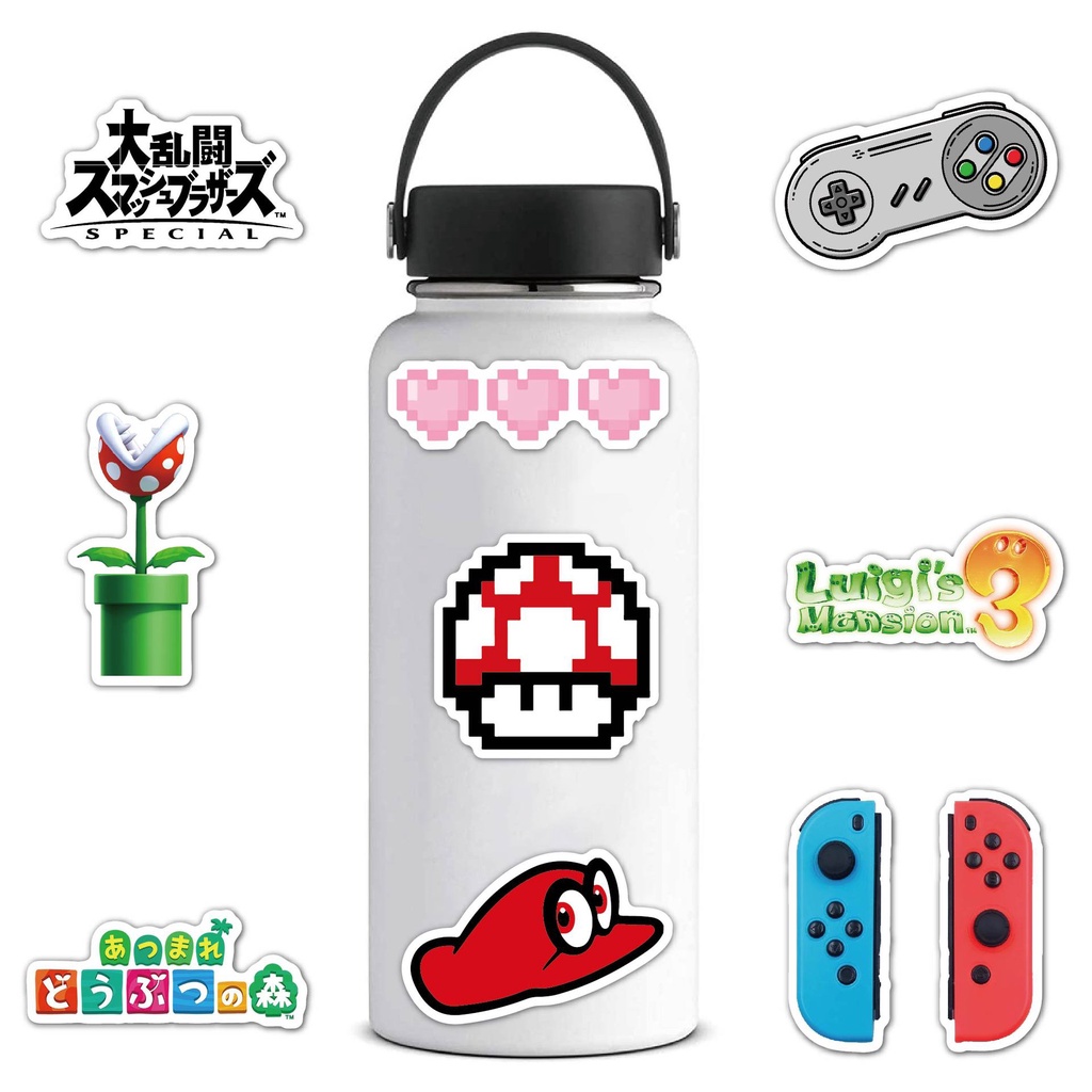 set-sticker-nintendo-50-ชิ้น-สติกเกอร์นินเทนโด้-สำหรับติดเครื่อง-nintendo-switch-เคสมือถือ-notebook-กระเป๋าเดินทาง