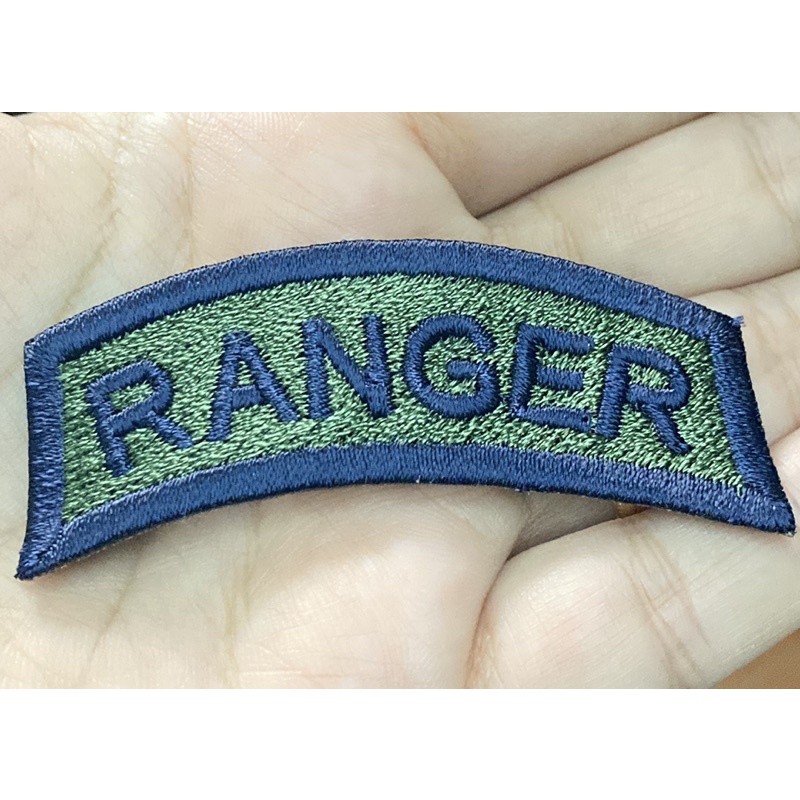 ranger-อาร์มโค้งranger-ป้ายโค้งranger-ปักปูไหมสีเขียว