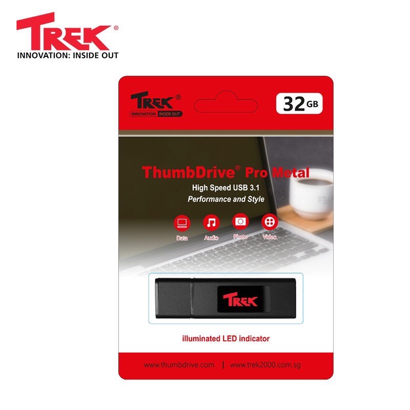 ภาพสินค้าTrek TD Pro Metal แฟลชไดร์ฟรุ่นพิเศษดูมีราคาและเรียบง่าย ใช้วัสดุระดับดี USB 3.1 Flash Drive 32GB/64GB LED จากร้าน thumbdriveplusth บน Shopee ภาพที่ 6