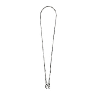 สร้อยคอเงินถักเปียลายสามเหลี่ยมหางกระรอก เงินแท้ 925 : DSP 925 Sterling Silver Braided Chain Necklace [NSP0004]