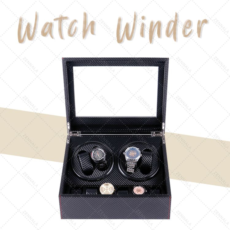 ภาพหน้าปกสินค้า3.3 ลดพิเศษ  Watch Winder กล่องเก็บนาฬิกา 4 เรือน กล่องหมุนนาฬิกา ตู้เก็บนาฬิกา จากร้าน sjgadget บน Shopee