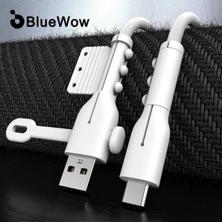 BlueWow ตัวป้องกันสายชาร์จ USB คลิปจัดเก็บสายเคเบิล โทรศัพท์