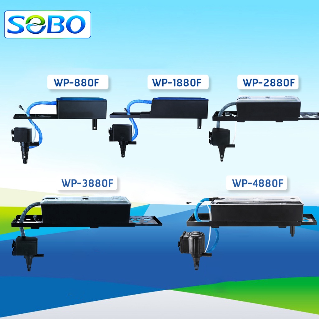 กรองบนตู้ปลา-sobo-wp-880f-wp-1880f-wp-2880f-wp-3880f-wp-4880f-กรองบนตู้-กรองน้ำตู้ปลา-ปั๊มน้ำ-top-filter