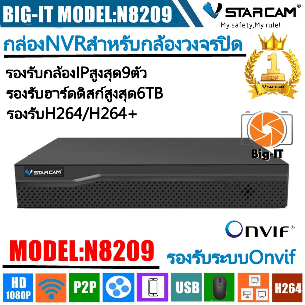 vstarcam-กล่องบันทึกกล่อง-ip-camera-nvr-eye4-nvr-eye4-n8209p-9-ch