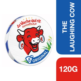 ภาพขนาดย่อสินค้าThe Laughing Cow Spreadable Cheese Triangles 120g (8 portions) ++ ชีสวัวแดง ชีสสามเหลี่ยมขนาด 120g