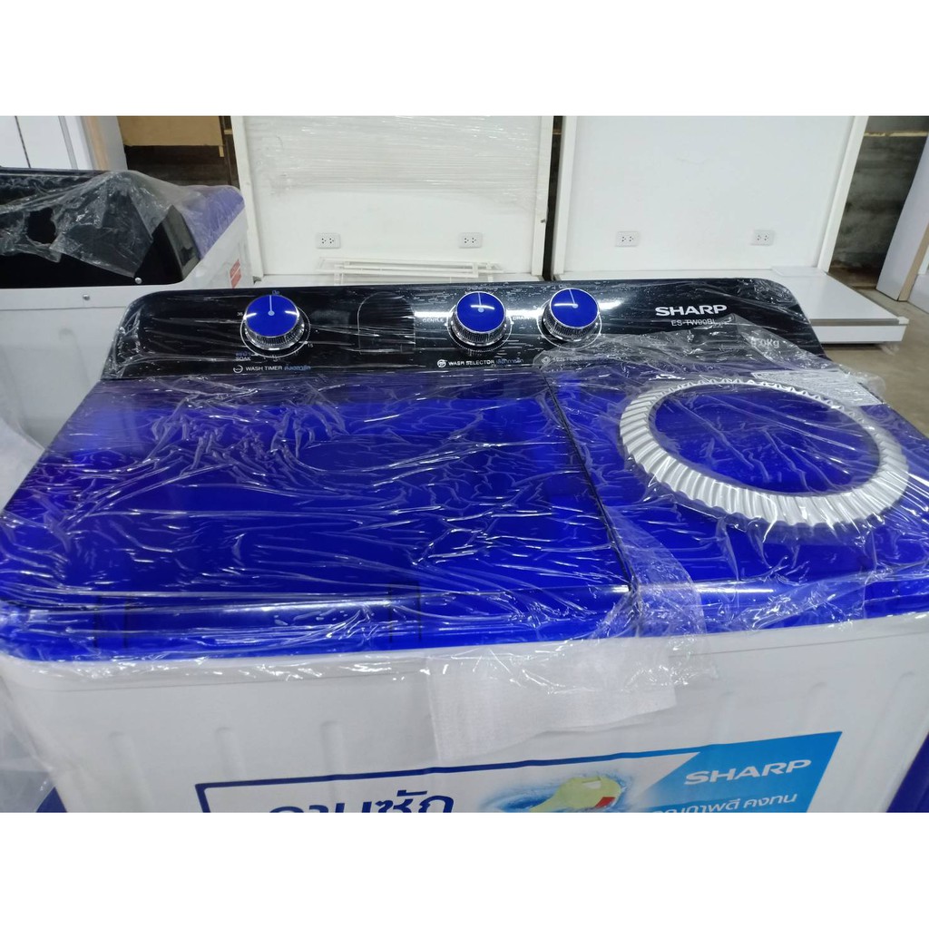 ภาพหน้าปกสินค้าเครื่องซักผ้า sharp 2 ถัง 8 กิโล รุ่น ES-TW80BL จากร้าน nashop_2020 บน Shopee