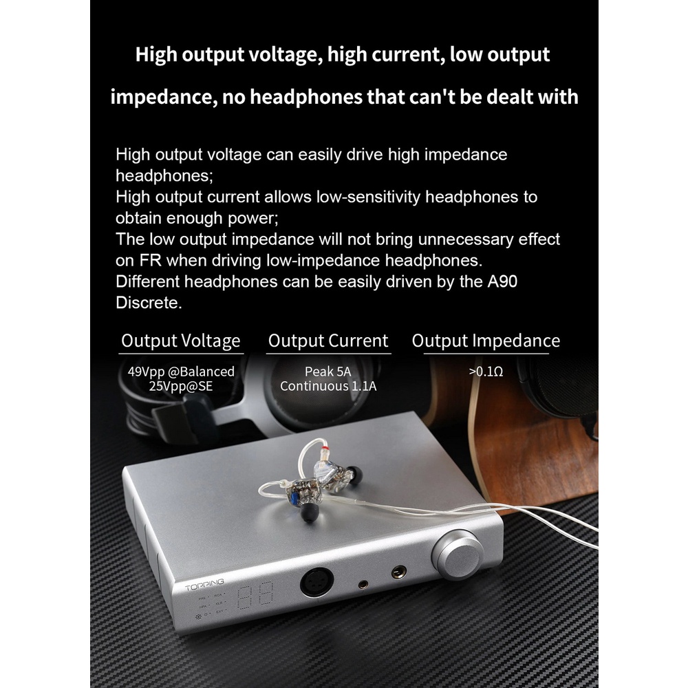 topping-a90d-fully-discrete-balanced-headphone-amplifer-ประกันศูนย์ไทย