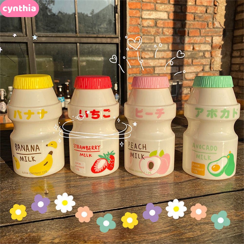 การ์ตูนขวดน้ำพลาสติก-kawaii-ท่องเที่ยวดื่มขวดน้ำแบบพกพา-yakult-รูปร่างญี่ปุ่นป้องกันการล่มสลายขวดน้ำ-cynthia