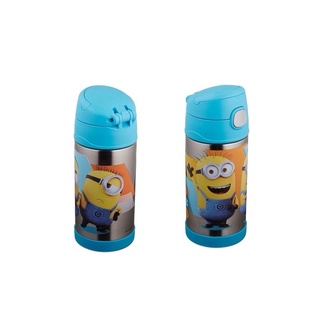 Minions กระติกน้ำหลอดเด้ง Thermos Funtainer 12 ออนซ์