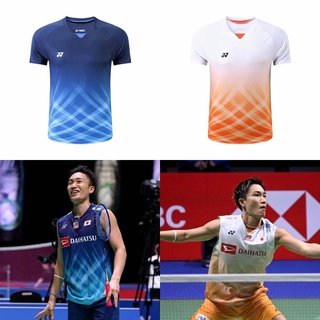 เสื้อแบดมินตัน ทีมชาติญี่ปุ่น Kento Momota แขนสั้น/แขนกุด  สินค้าพร้อมส่งจากคลังสินค้าในไทย มีบริการเก็บเงินปลายทาง