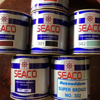 สีน้ำมัน Seaco synthetic enamel high gloss ขนาด 0.9ลิตร มอก.