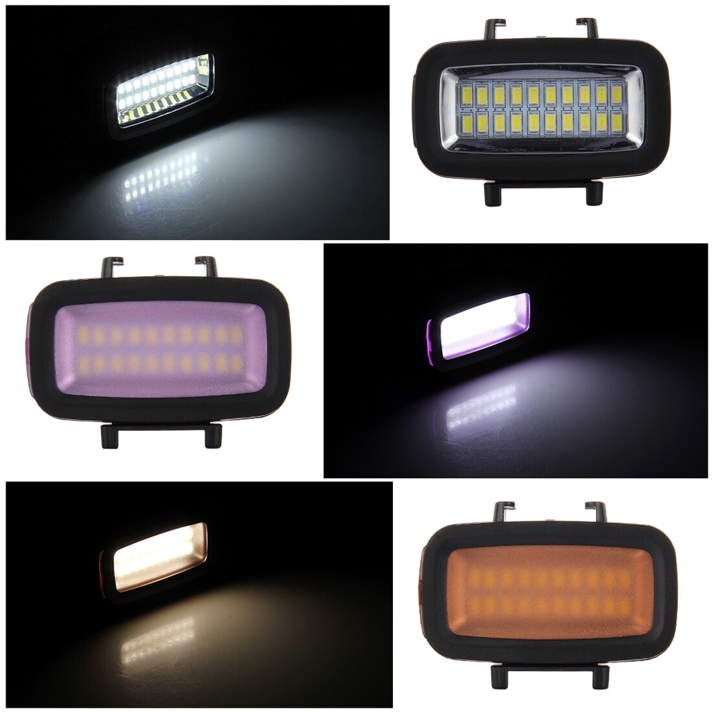 puluz-20-leds-40m-waterproof-ipx8-5500k-studio-video-photo-light-support-1-4-screw-for-gopro-hero10-gopro9-hero8-7-6-her