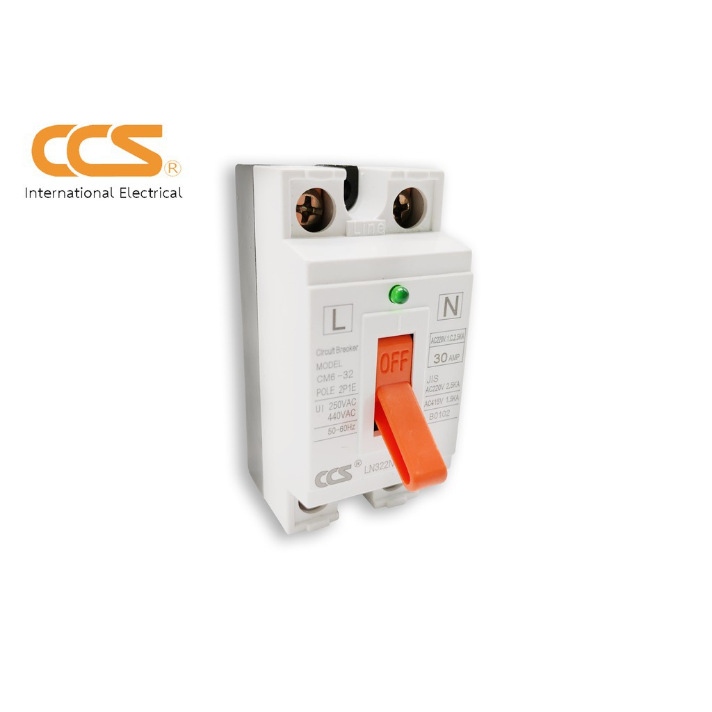ภาพหน้าปกสินค้าเบรกเกอร์ตัดไฟอัตโนมัติ CCS Safety Breaker รุ่น CM6-32 (รับประกัน 5 ปี) จากร้าน chaophraya.electric บน Shopee