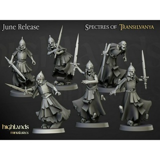 Wraith Unit - High quality and detailed 3d print miniature board game model war game - Highlands Miniatures