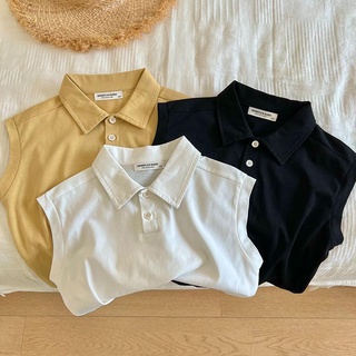 [Babycat] พร้อมส่ง ขายดี เสื้อยืดโปโล แขนกุด แบบบาง สไตล์เกาหลี ญี่ปุ่น แฟชั่นฤดูร้อน สําหรับเด็กผู้ชาย 2022