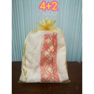 สินค้า 4+2 ถุงไหมแก้ว ถุงผ้าไหม ถุงผ้าแก้ว 20*30ซม สีทอง