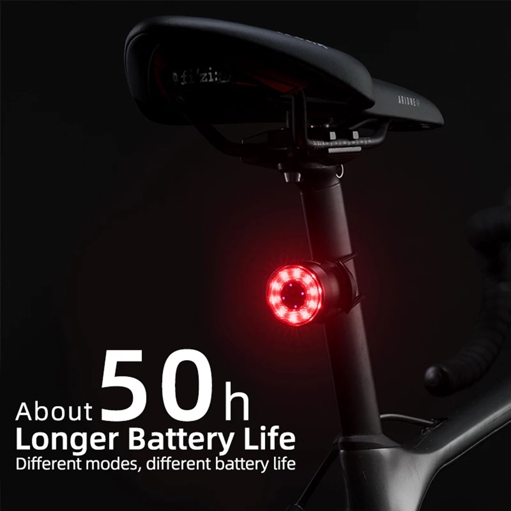 ภาพประกอบของ Rockbros ไฟท้ายจักรยาน LED ชาร์จ USB หลายสี