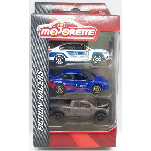 รถเหล็ก MAJORETTE FICTION RACERS แพ็ค 3 คัน SUBARU WRX STI / FORD F-150 ...