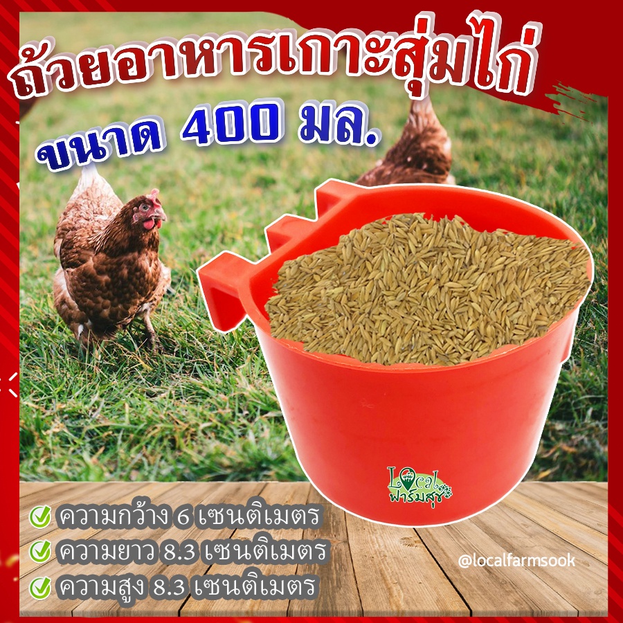 ถ้วยอาหารเกาะสุ่มไก่-ขนาด-400-มล-ถ้วยเกาะสุ่มไก่-ที่ให้อาหารไก่-ถังให้น้ำไก่-ที่ใส่อาหารไก่