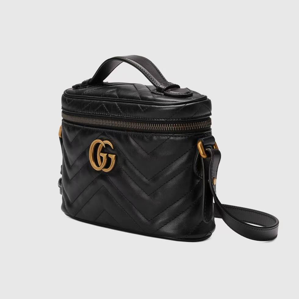 gucci-gg-marmont-series-กระเป๋าเครื่องสำอางขนาดกลาง-กระเป๋าโซ่-กระเป๋าสะพายข้าง-เดินทางทุกวัน