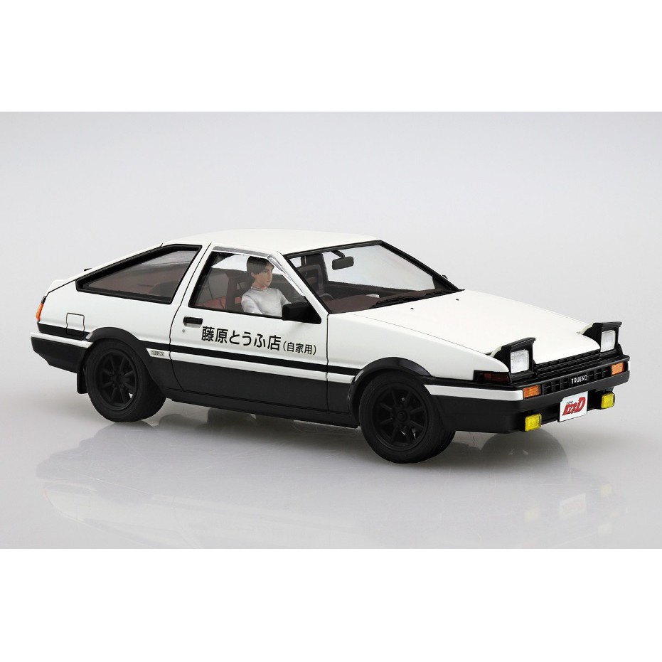 aoshima-1-24-in14-fujiwara-takumi-ae86-trueno-project-d-ver-with-figure-โมเดลรถยนต์-model-dreamcraft