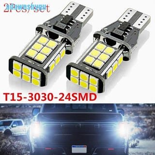 [adawnshygu] หลอดไฟถอยหลัง LED T15 W16W 24 SMD 3030 921 912 สําหรับรถยนต์ 2 ชิ้น