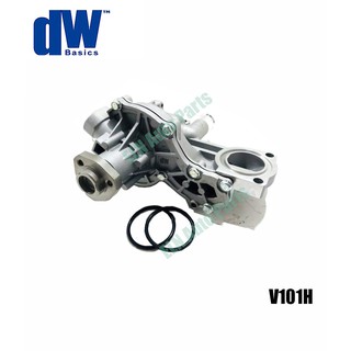 ปั๊มน้ำ (water pump) ออดี้ AUDI 80, 90, 100 ปี 1981 (เต็มลูก+ท่อน้ำ 2 ท่อ+ใบพัดเป็นครีบ)