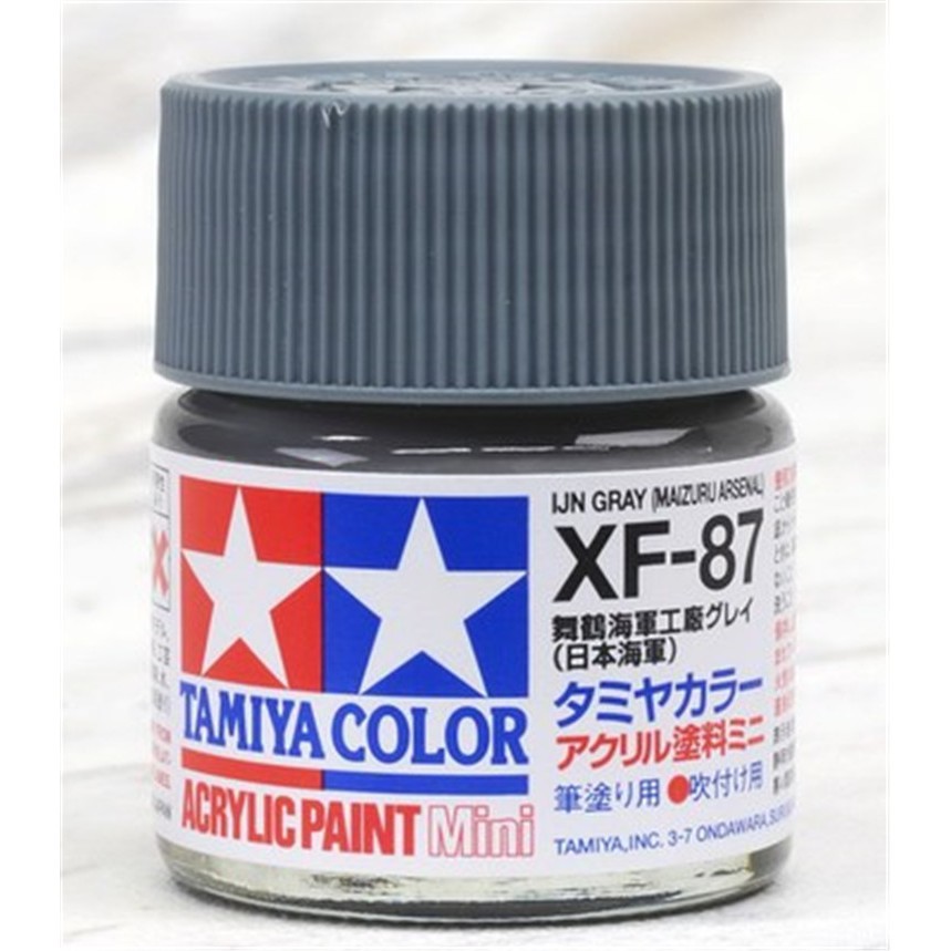 สีสูตรน้ำทามิย่า Tamiya Acrylic XF87 IJN GRAY MAIZURU ARSENAL 10ML ...