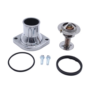 Water Neck Thermostat Kit Straight -Up LS Thermostat Assembly for Chevy Silver Water Neck Kits Auto Parts Engine Cooling