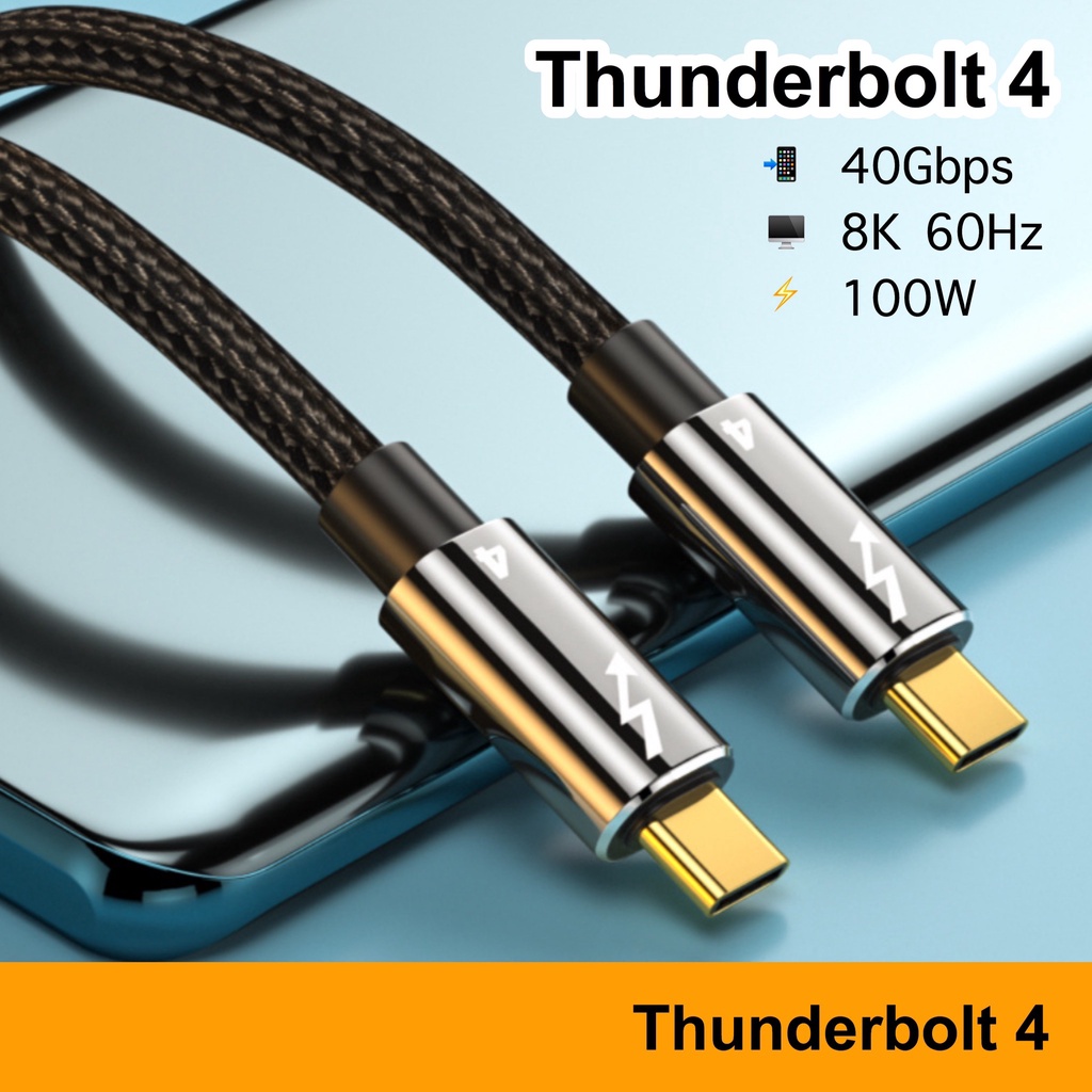 สาย-thunderbolt-4-usb-type-c-ความเร็ว-40-gbps-pd-2-0-สายชาร์จไว-100w-รองรับเชื่อมต่อจอ-8k-usb4-thunderbolt4-usb-c-usb-c