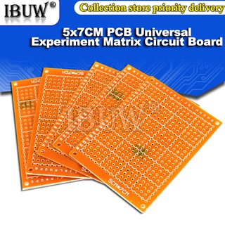 บอร์ดวงจรทดลอง PCB ทองแดง 5x7 ซม. 5x7 ซม. 10 ชิ้น