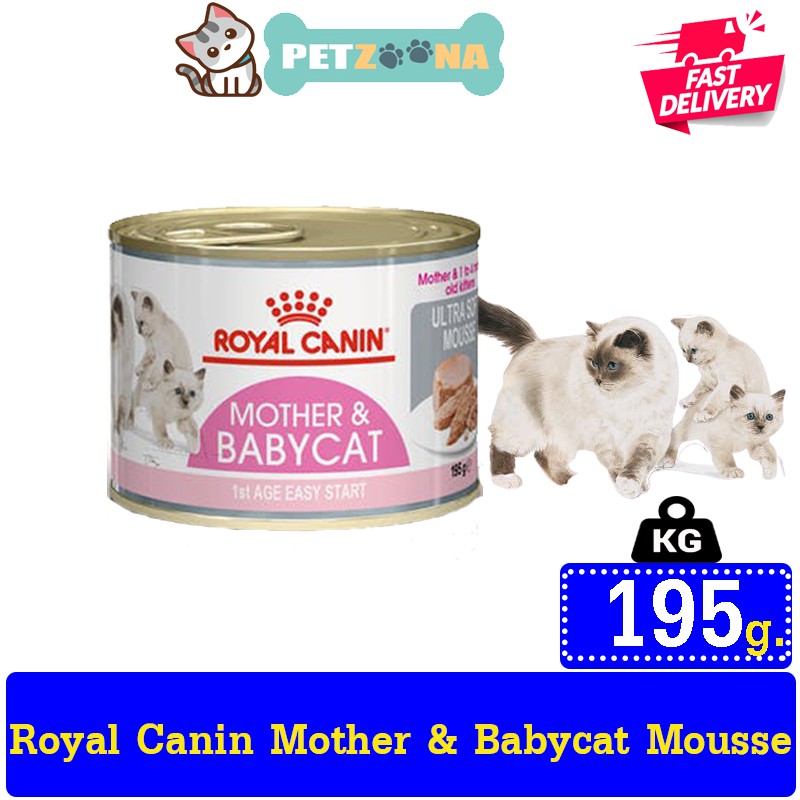 ภาพหน้าปกสินค้าRoyal Canin Mother&Babycat Mousse อาหารแมวชนิดกระป๋อง ขนาด 195g จากร้าน petzoona บน Shopee